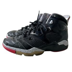 Air Jordan 6-17-23 Nike high top sneakers black red 7Y